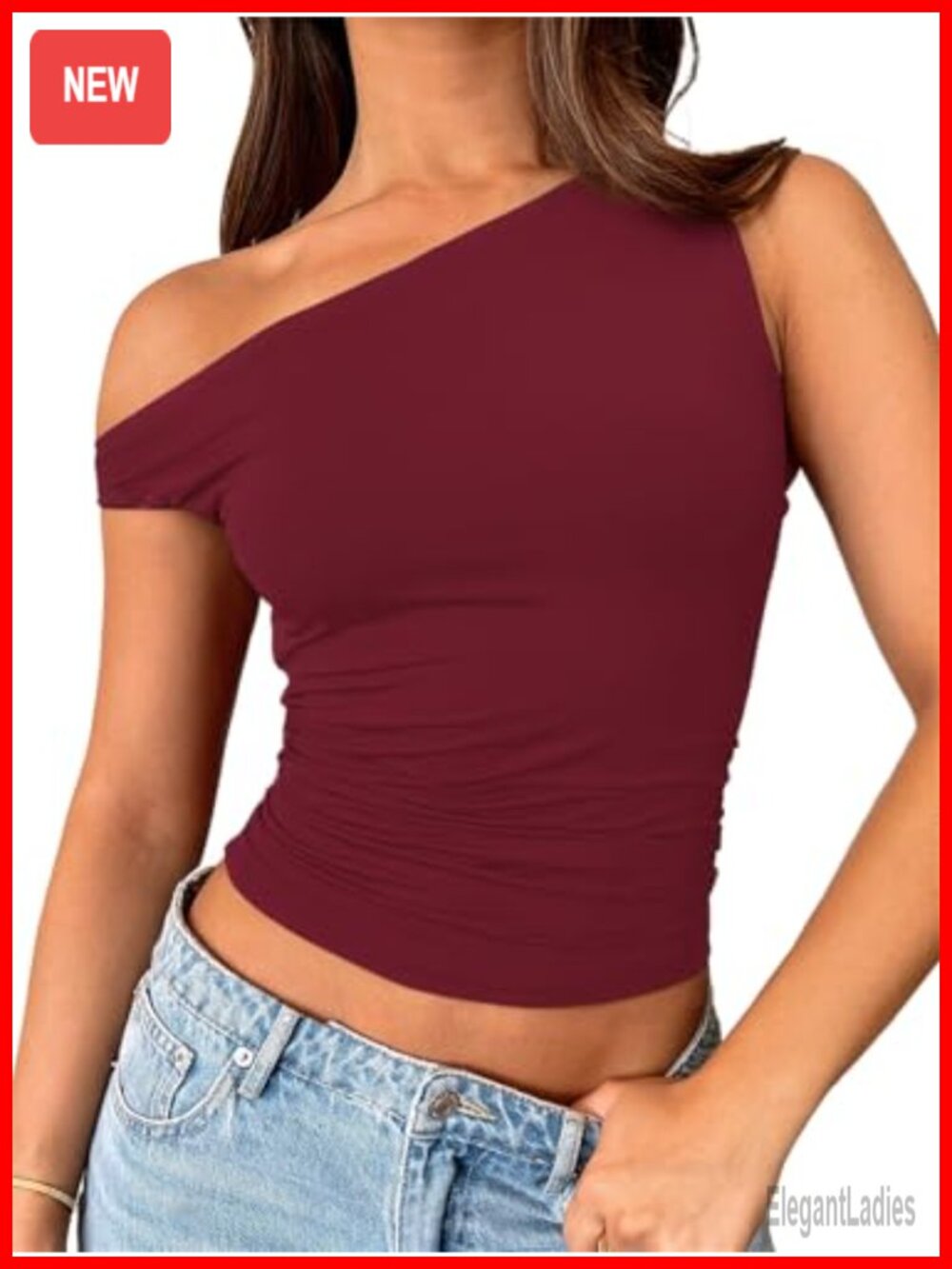 Off Shoulder Sleeveless Crop Tank Top Slim Fitted Y2K Summer Going Out Shirt